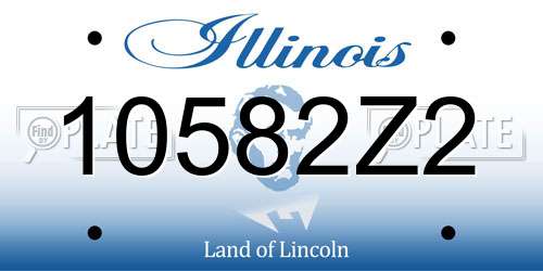 10582Z2 Illinois License Plate