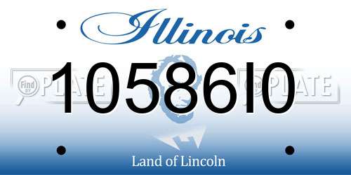 10586I0 Illinois License Plate
