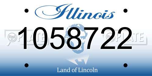 1058722 Illinois License Plate