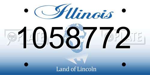 1058772 Illinois License Plate