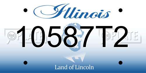10587T2 Illinois License Plate