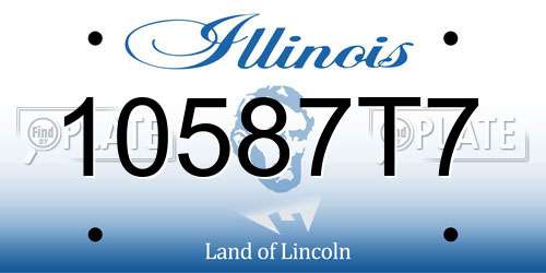 10587T7 Illinois License Plate