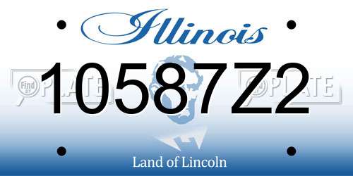 10587Z2 Illinois License Plate