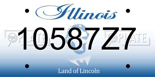 10587Z7 Illinois License Plate
