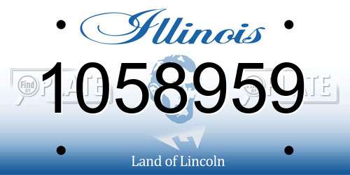 1058959 Illinois License Plate