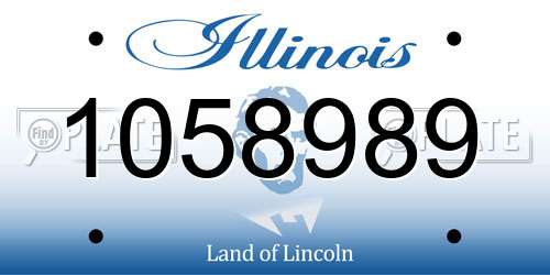 1058989 Illinois License Plate