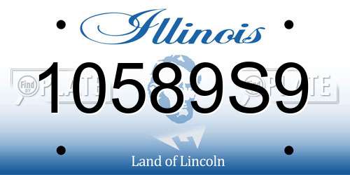 10589S9 Illinois License Plate
