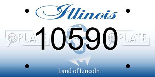 10590 Illinois License Plate