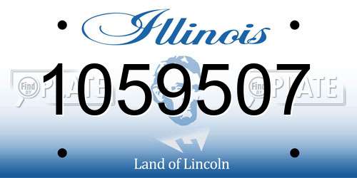 1059507 Illinois License Plate