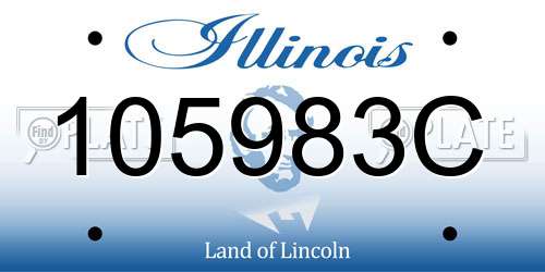 105983C Illinois License Plate