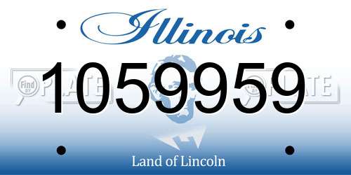 1059959 Illinois License Plate