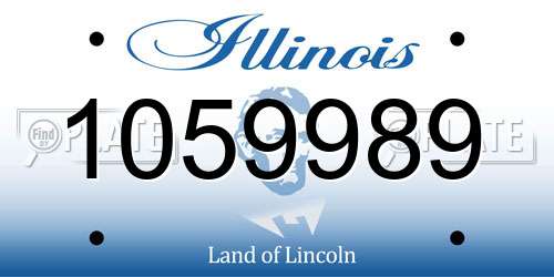 1059989 Illinois License Plate
