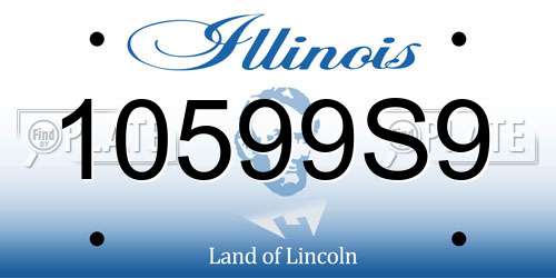 10599S9 Illinois License Plate