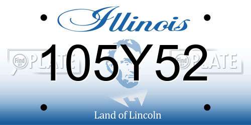 105Y52 Illinois License Plate