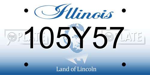 105Y57 Illinois License Plate