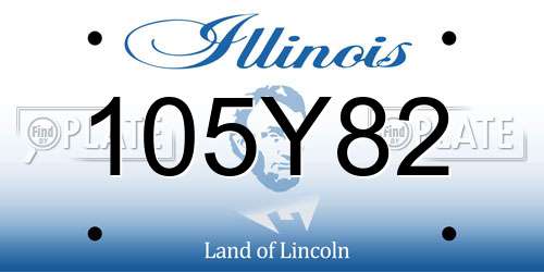 105Y82 Illinois License Plate