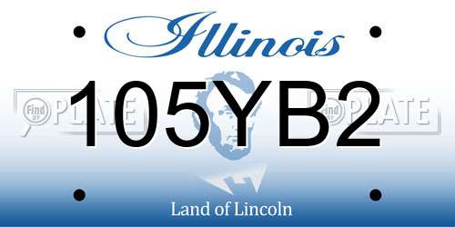 105YB2 Illinois License Plate