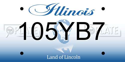 105YB7 Illinois License Plate