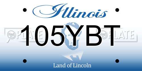 105YBT Illinois License Plate