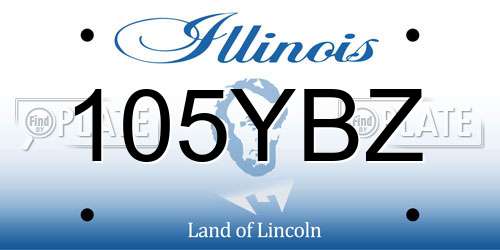 105YBZ Illinois License Plate