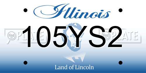 105YS2 Illinois License Plate