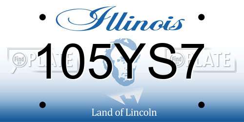 105YS7 Illinois License Plate
