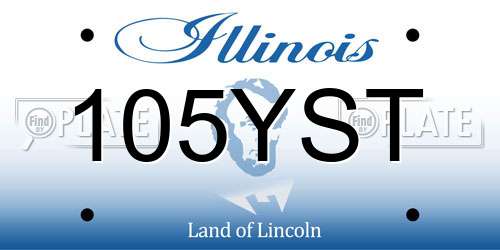 105YST Illinois License Plate