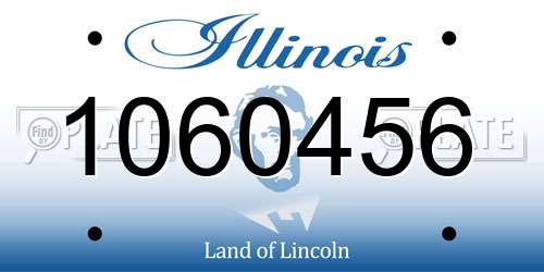1060456 Illinois License Plate