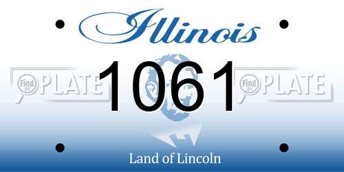 1061 Illinois License Plate
