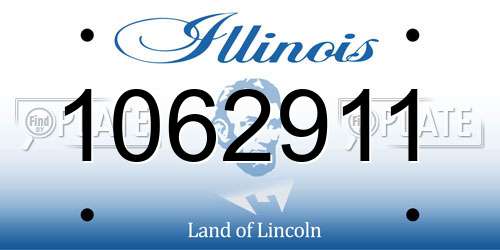 1062911 Illinois License Plate