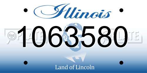 1063580 Illinois License Plate