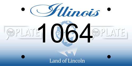 1064 Illinois License Plate