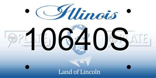 10640S Illinois License Plate