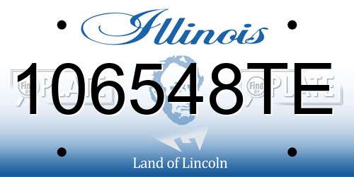 106548TE Illinois License Plate
