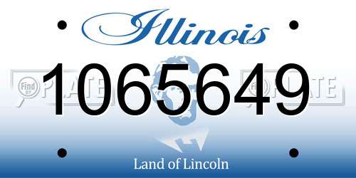 1065649 Illinois License Plate