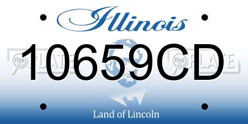 10659CD Illinois License Plate