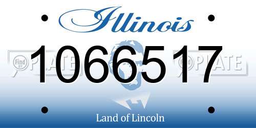 1066517 Illinois License Plate