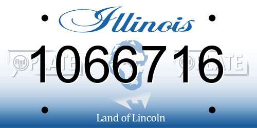 1066716 Illinois License Plate