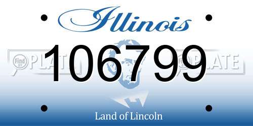 106799 Illinois License Plate