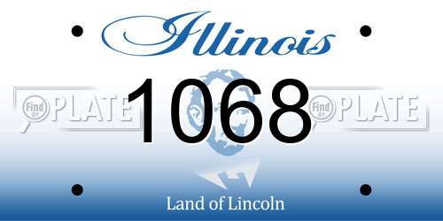 1068 Illinois License Plate