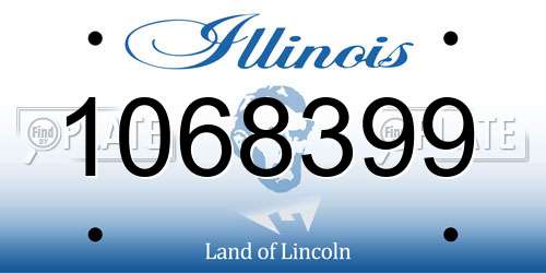 1068399 Illinois License Plate