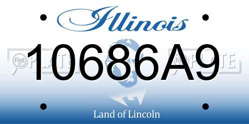10686A9 Illinois License Plate