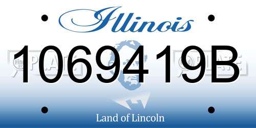 1069419B Illinois License Plate