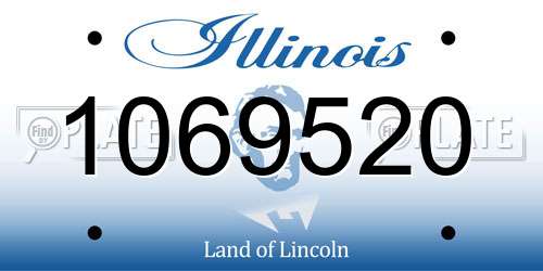1069520 Illinois License Plate