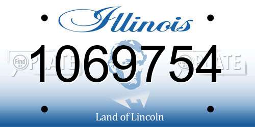 1069754 Illinois License Plate