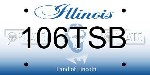 106TSB Illinois License Plate