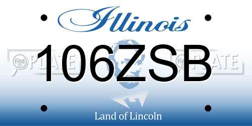 106ZSB Illinois License Plate