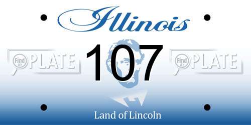 107 Illinois License Plate