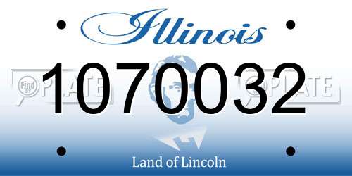 1070032 Illinois License Plate