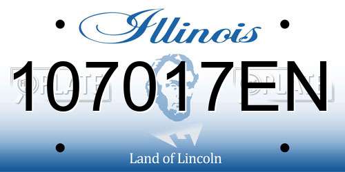 107017EN Illinois License Plate